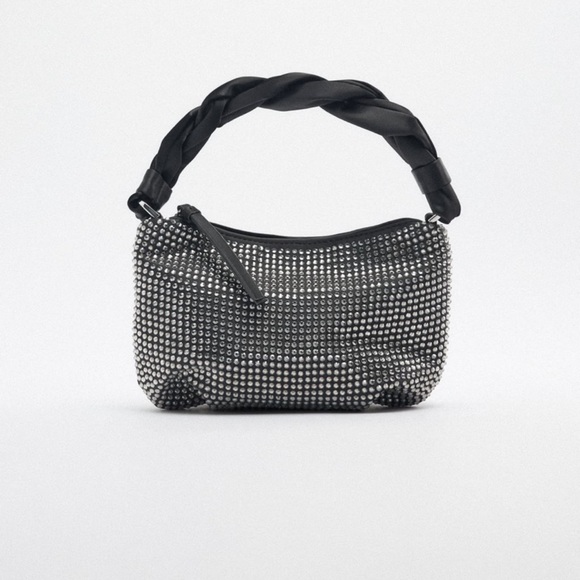 ZARA BLOGGERS FAV SPARKLY SHOULDER BAG - Picture 12 of 14